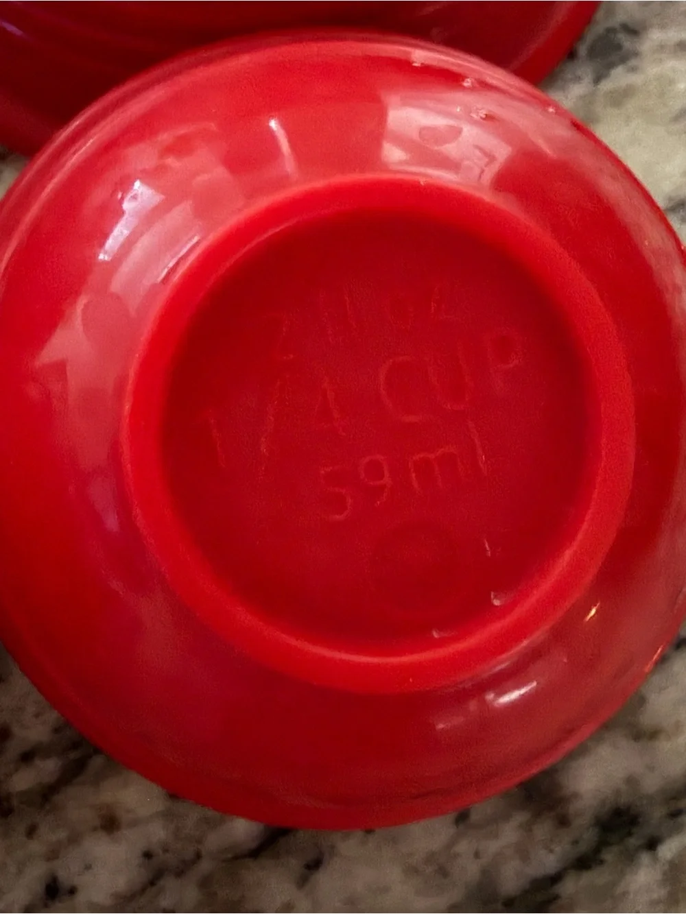 Le Creuset silicone Prep Bowls, set of 4 in Cerise red